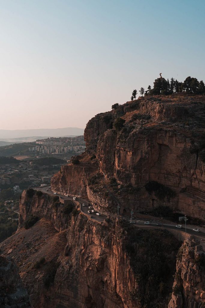 Rhummel Gorge in Constantine, Algeria. The incredible sunset of Constantine