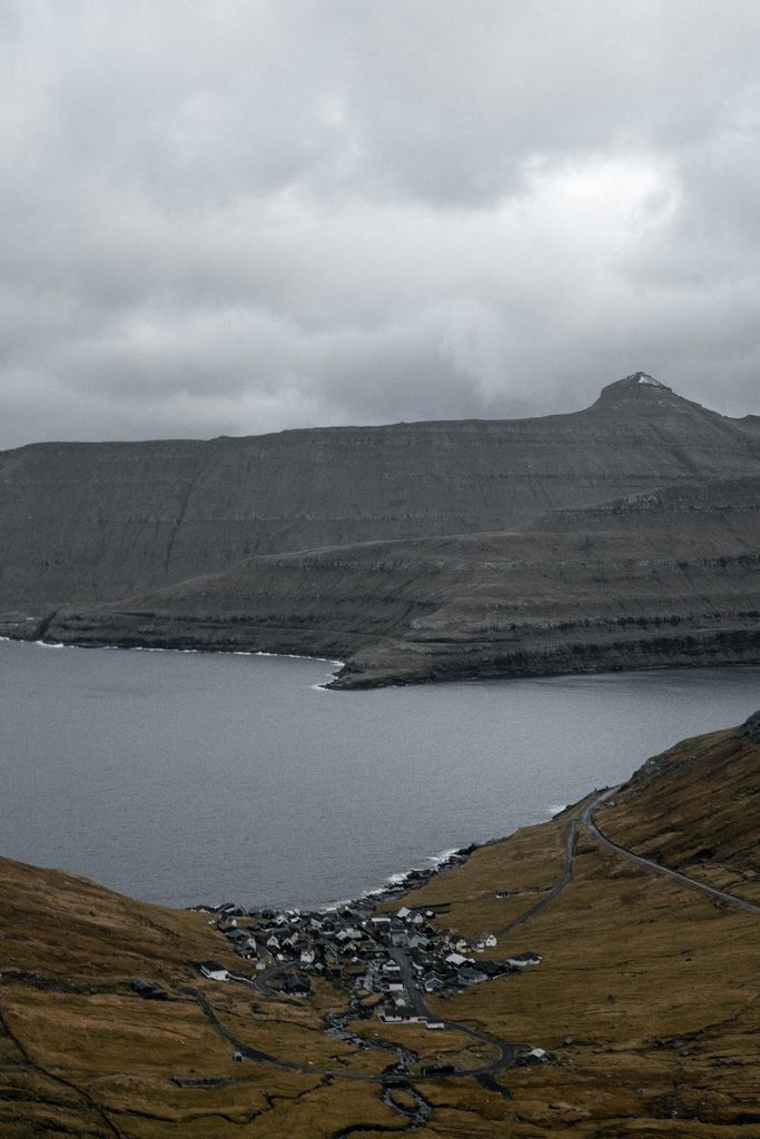 Gjogv in Faroe Islands. Getting blown off Mt Villingardalsfjall
