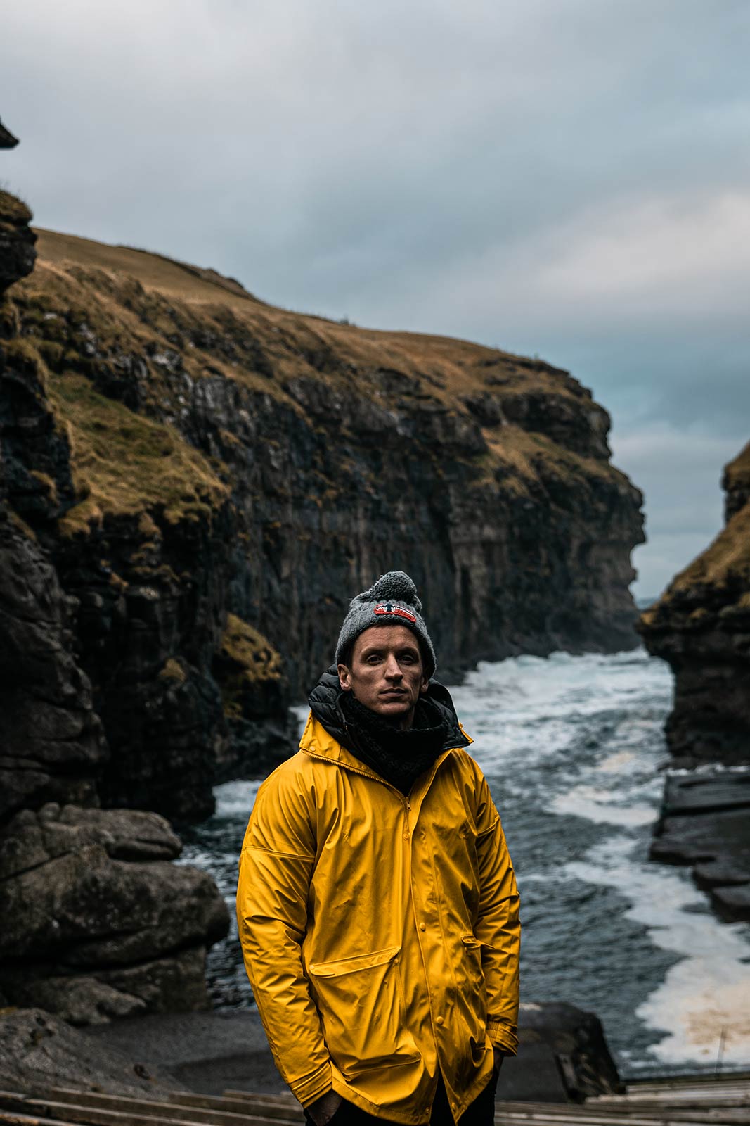 David Simpson at Gjogv in Faroe Islands. Full guide & itinerary for the Faroe Islands