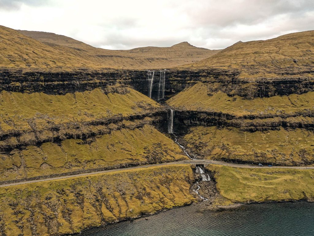Rugged landscapes at Gjogv in Faroe Islands. The gem of the Faroe Islands