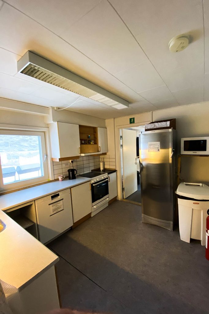 Kitchen in Greenland. The most scenic commercial flight in the world