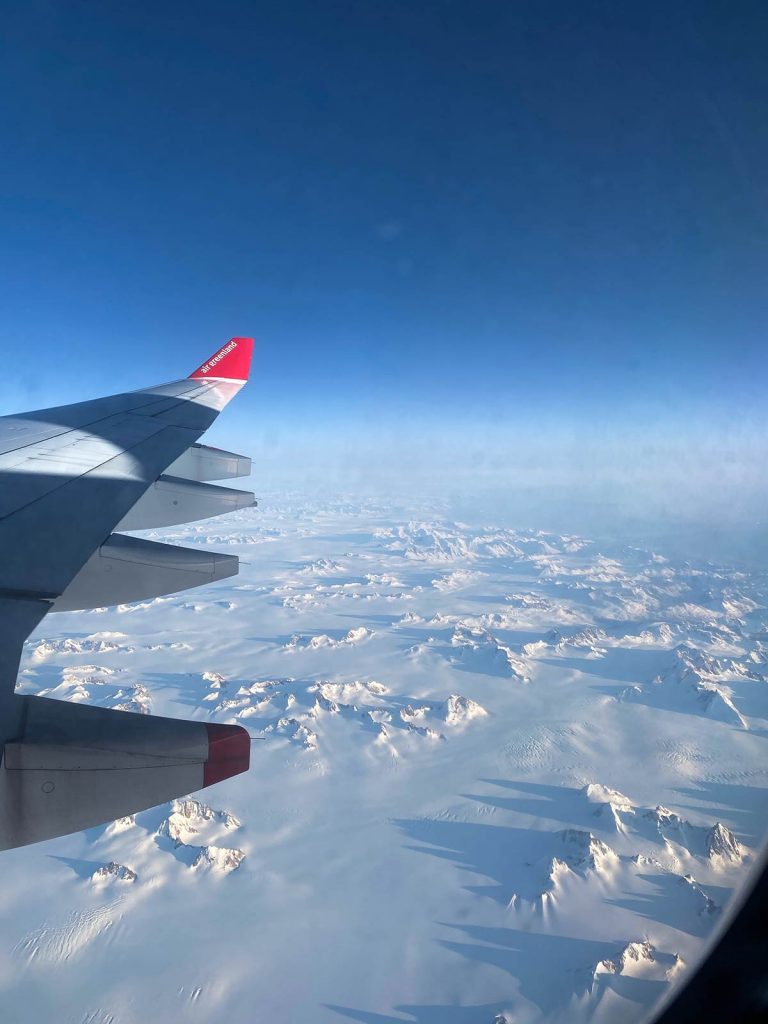 View from the plane in Greenland. The most scenic commercial flight in the world