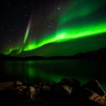The Northern Lights in Kangerlussuaq, Greenland. Glacier, ice sheets & The Northern Lights