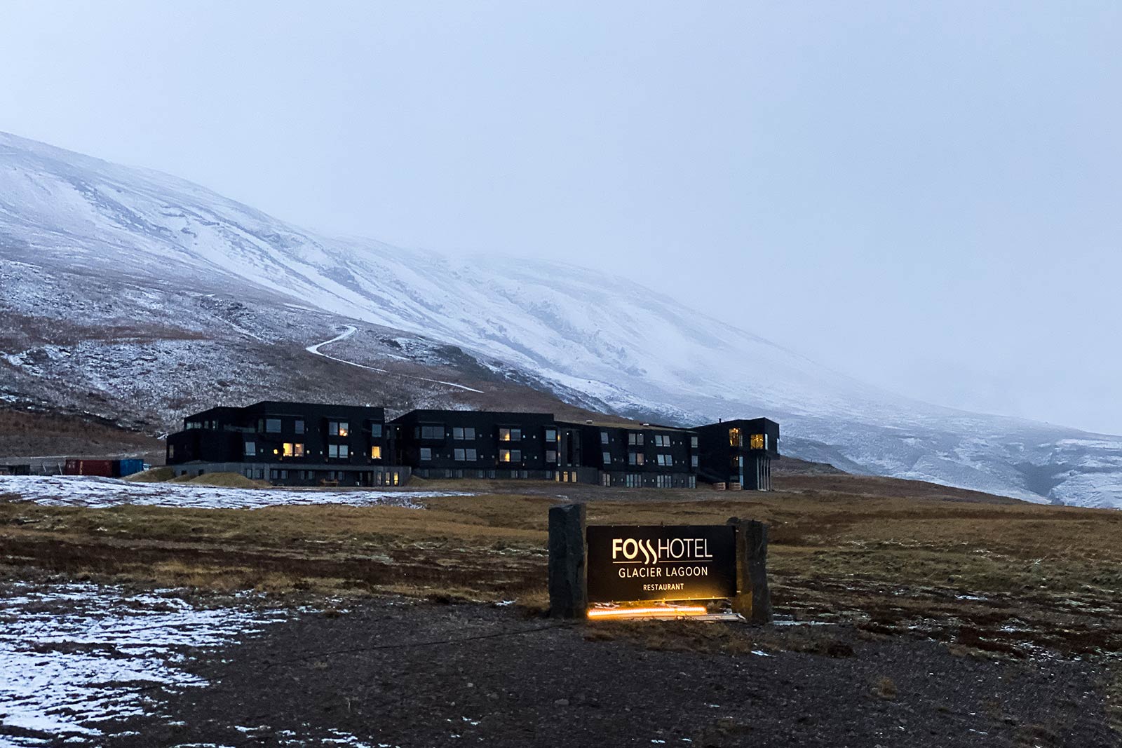 Foss Hotel in Iceland. Waking up in a winter wonderland
