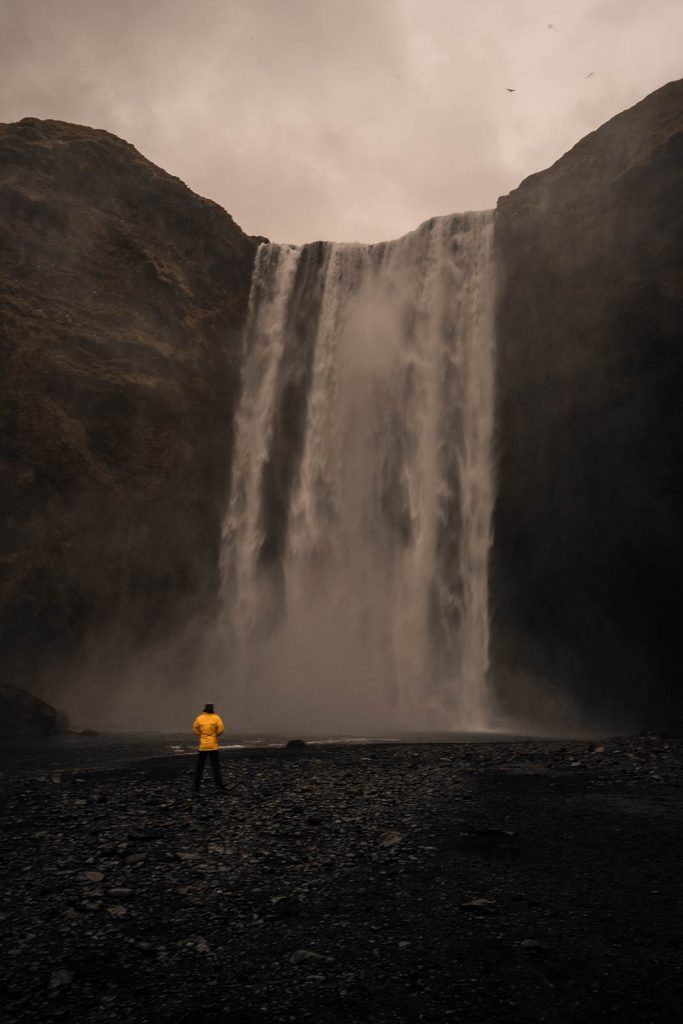 Skogafoss Waterfalls in Iceland. A day of waterfalls