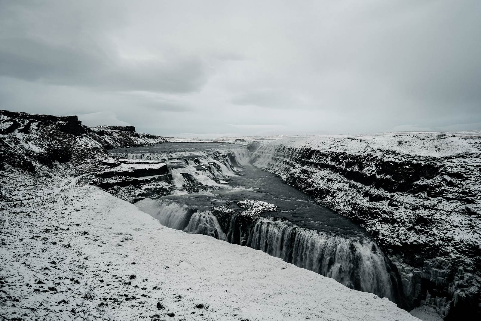 Gulfoss Waterfalls in Iceland. A day of waterfalls