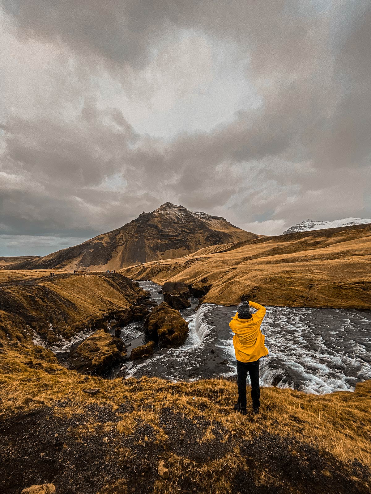 David Simpson taking photos of mountain in Iceland. My first blog post