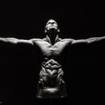 David Simpson with arms outstretched silhouette. My pursuit of fitness