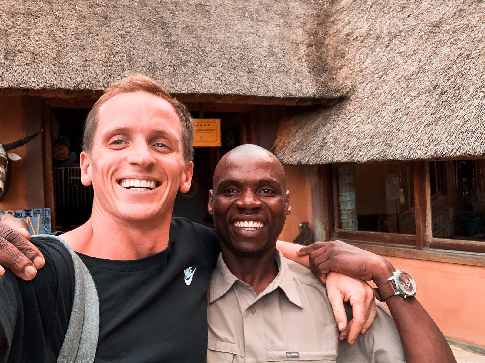 David Simpson and a local in Lesotho, Africa. The greatest hike on Earth?