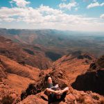 David Simpson enjoying the view on top of the Ampitheater in Lesotho, Africa. The greatest hike on Earth?