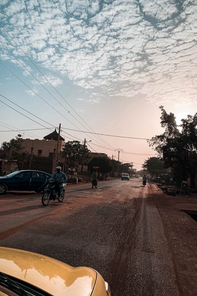 On the road in Bamako, Mali. A day in Bamako, Mali