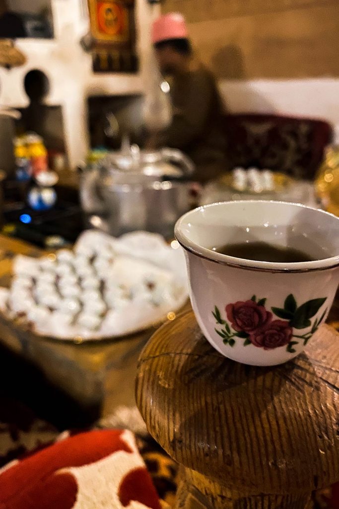 Cup of tea at Najd Village in Riyadh, Saudi Arabia. Chop Chop Square