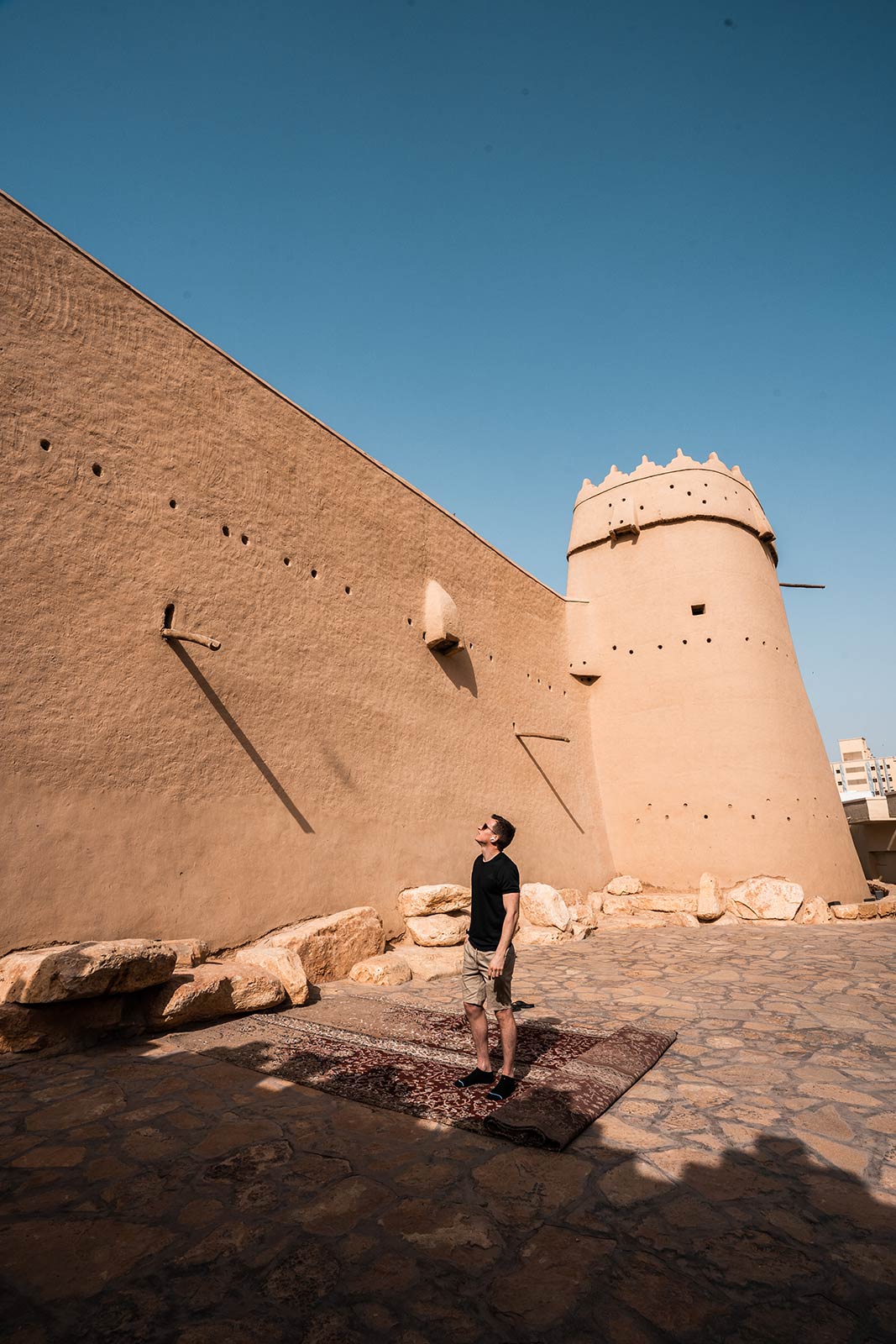 David Simpson in Masamak Fort, Saudi Arabia. Chop Chop Square.