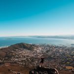 David Simpson on top of Table Mountain in Cape Town, South Africa. Hiking Table Mountain