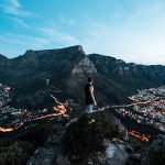 David Simpson on top of Lion's Head in Cape Town, South Africa. Running up Lion's head