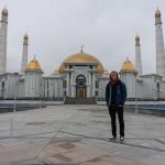 David Simpson at Ruhy Mosque in Ashgabat, Turkmenistan. A day in Ashgabat