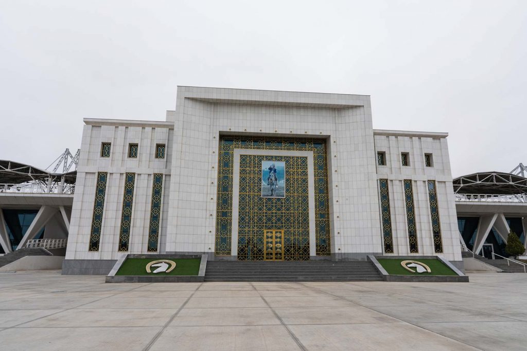Ashgabat Hippodrome in Ashgabat, Turkmenistan. A day in Ashgabat