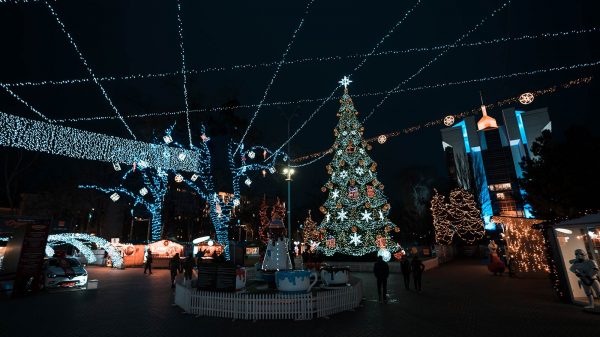 Christmas Market in Chișinău, Moldova. Craziest thing I've seen in an airport