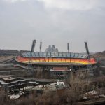 Hrazdan Stadium in Yerevan, Armenia. Exploring Yerevan