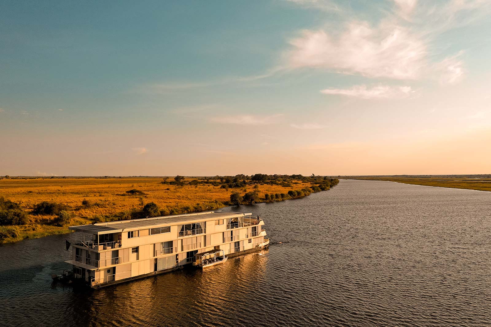 Zambezi Queen at Zambezi River in Botswana, Africa. The hunt for 100 trillion dollars
