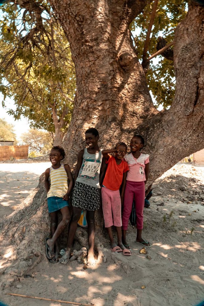 Local children in Namibia, Africa. Kasenu Village, Namibia