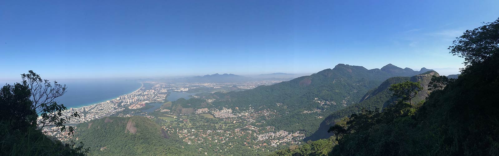 View from the top of the mountain in Gavea, Brazil. Climbing the wrong mountain, the best mistake I've made