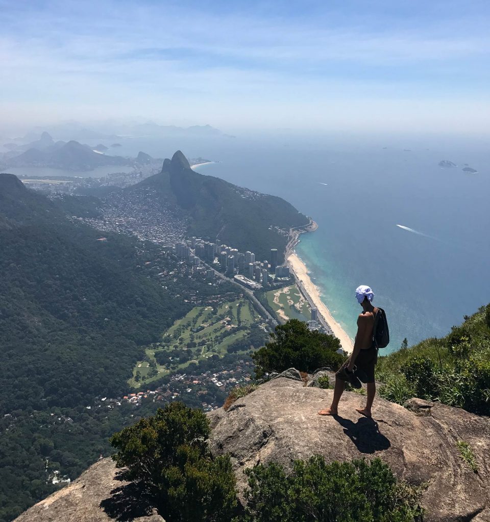 David Simpson viewing the top of the mountain in Gavea, Brazil. Climbing the wrong mountain, the best mistake I've made