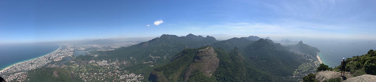 View from the top of the mountain in Gavea, Brazil. Climbing the wrong mountain, the best mistake I've made