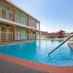Motel pool in Texas. Getting held at gunpoint in Texas