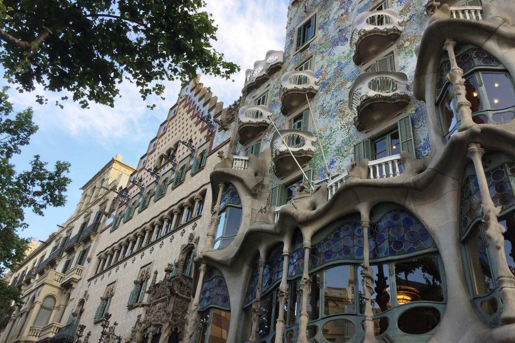 Casa Mila buildings and trees in Barcelona. 10 things you must do in Barcelona