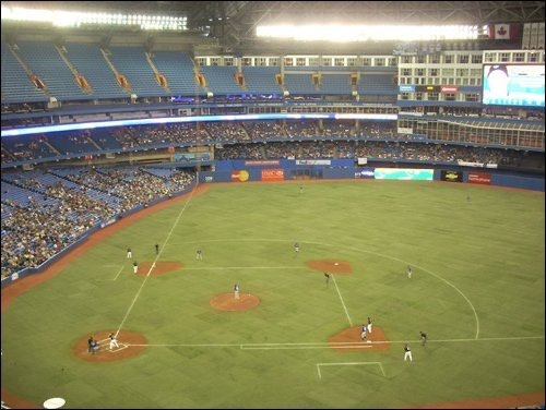 Baseball field in Toronto. A week in Toronto