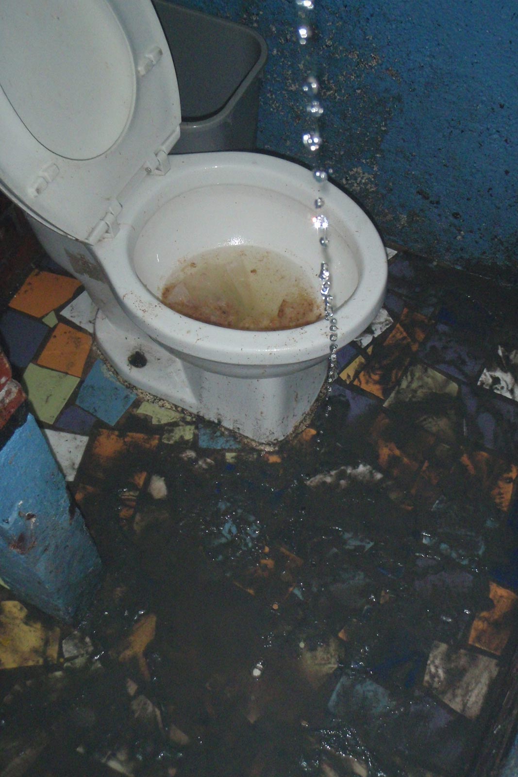Dirty toilet in Tijuana. Accused of being a part of the IRA