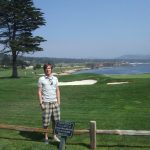 David Simpson standing near golf course in California. California roadtrip