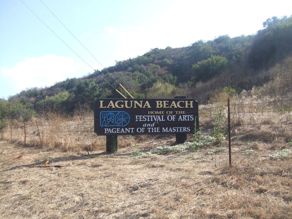 Laguna beach sign in California. California roadtrip