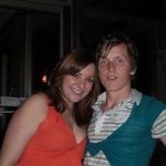 David Simpson with a girl in Montreal. F1 in Montreal