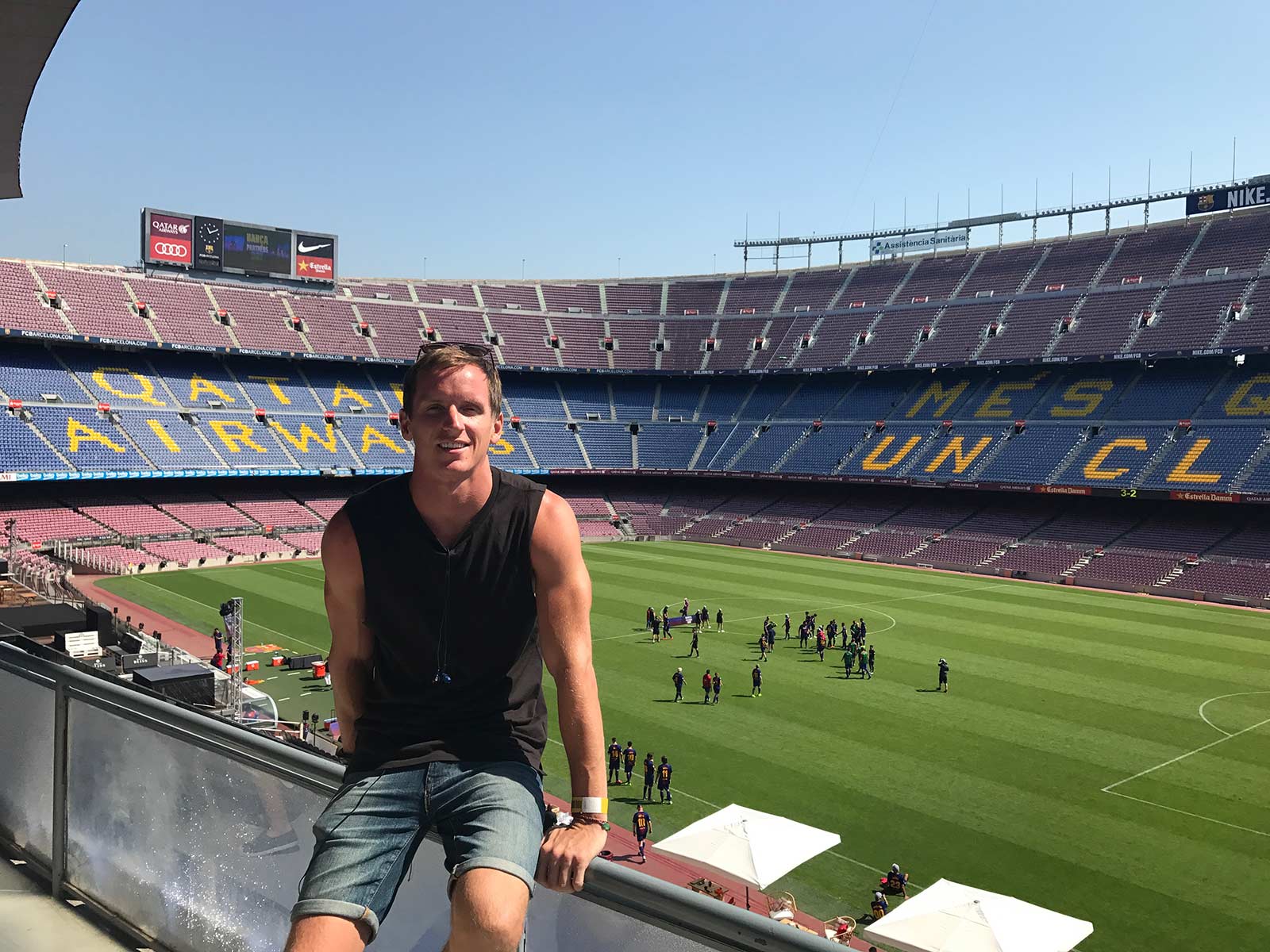 David Simpson at FC Barcelona Camp Nou in Barcelona. 10 things you must do in Barcelona
