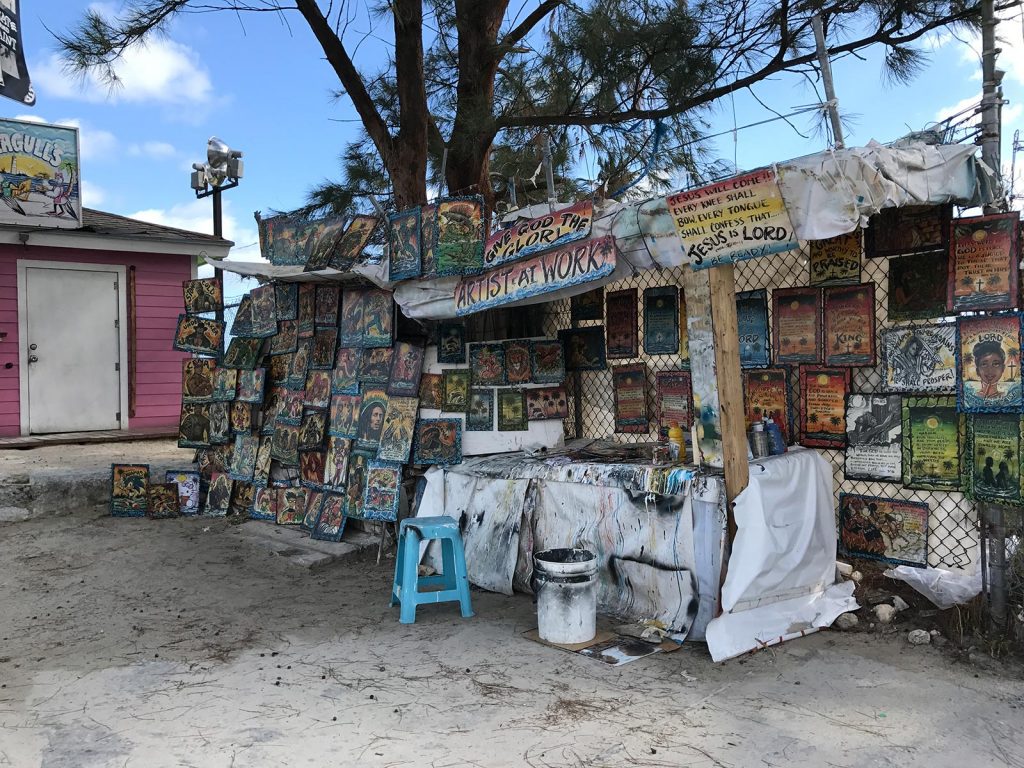 Art for sale in the Bahamas. Diving with sharks in the Bahamas