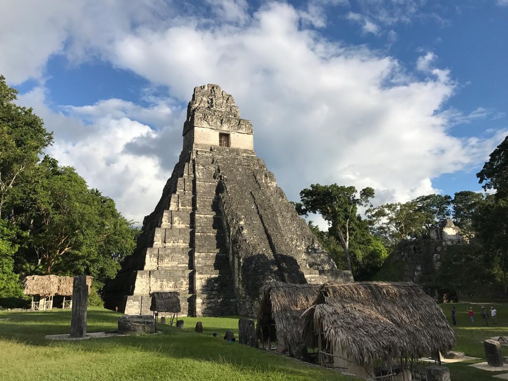 Mayan pyramid in Tikal, Guatemala. A dislocated shoulder & Tikal Ruins