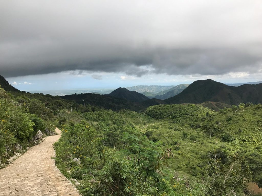 View of mountain ranges in Haiti. Haiti & Dominican Republic, an Island of two halves