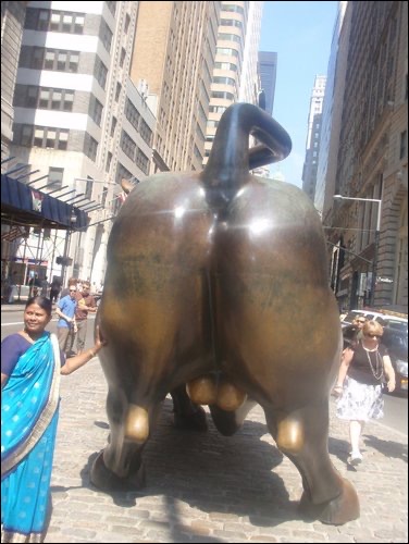 The Charging Bull in New York. New York, the final stop