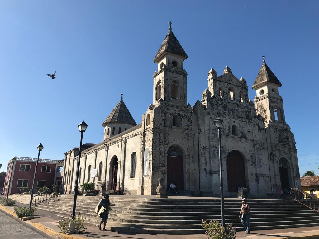 Church in Granada, Nicaragua. Volcano boarding in Leon, Nicaragua & full guide