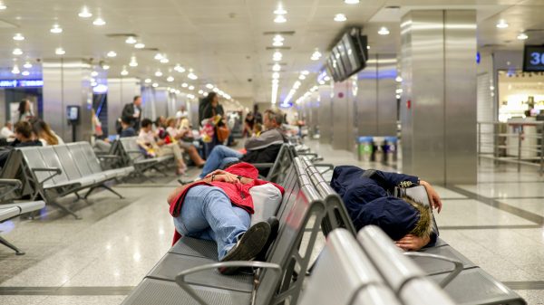 PEOPLE SLEEPING IN AIRPORTS