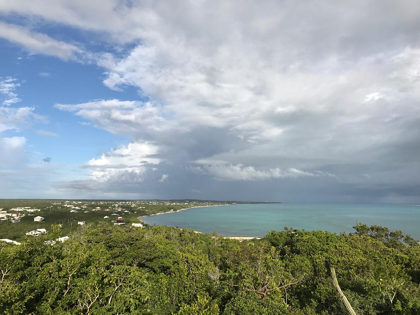 Cloudy at viewpoint in Turks & Caicos. The scariest flight of my life