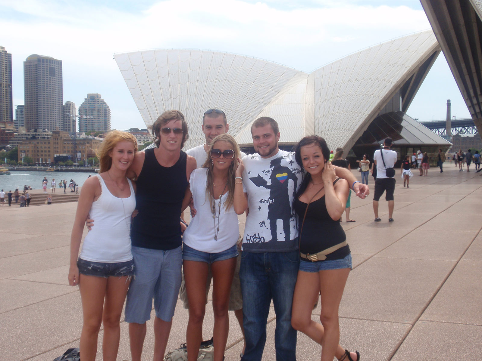 David Simpson with the gang in The Grand Opera House. Walking Sydney Bridge & The Blue Mountains
