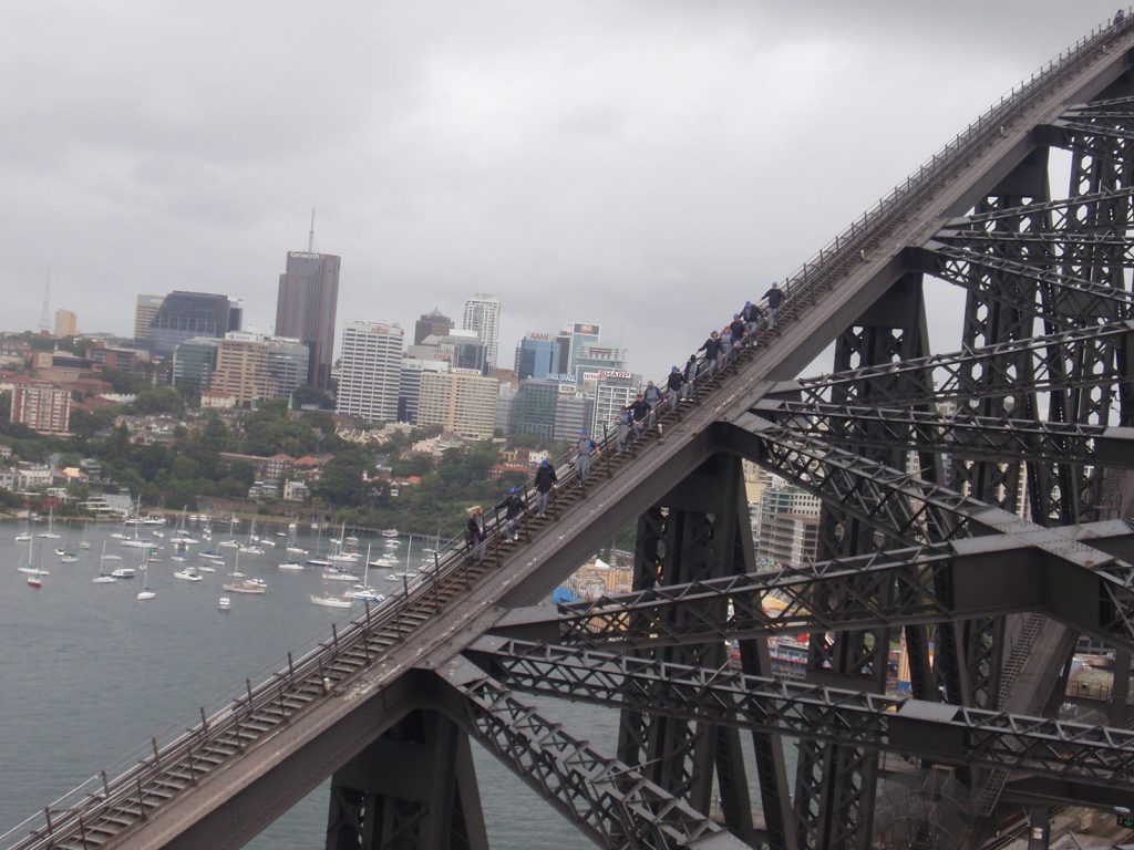 Walking the Sydney Harbor Bridge. Walking Sydney Bridge & The Blue Mountains