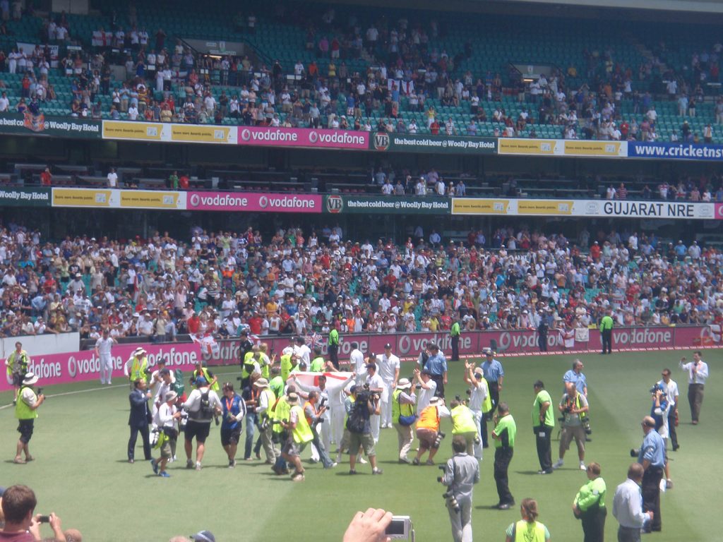 Lap of honour after winning the ashes in Sydney. Winning The Ashes down under