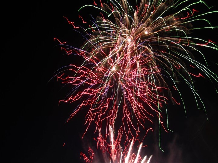 Fireworks display while spending NYE in Bondi. Xmas & NYE in Bondi, Sydney