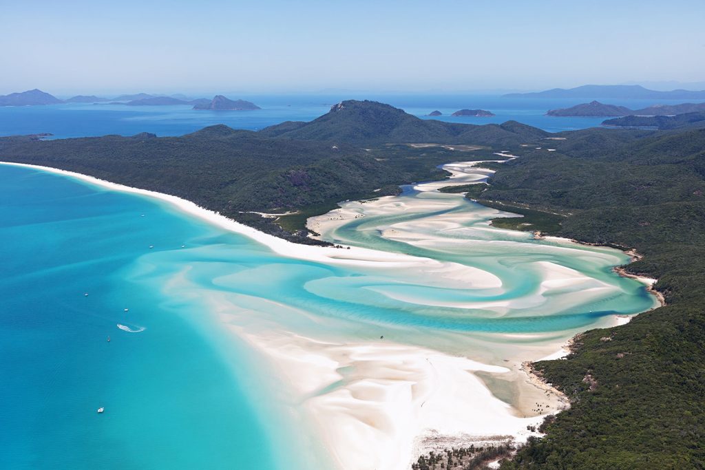 Whitehaven beach during out Whitsunday's cruise on the Australian east coast