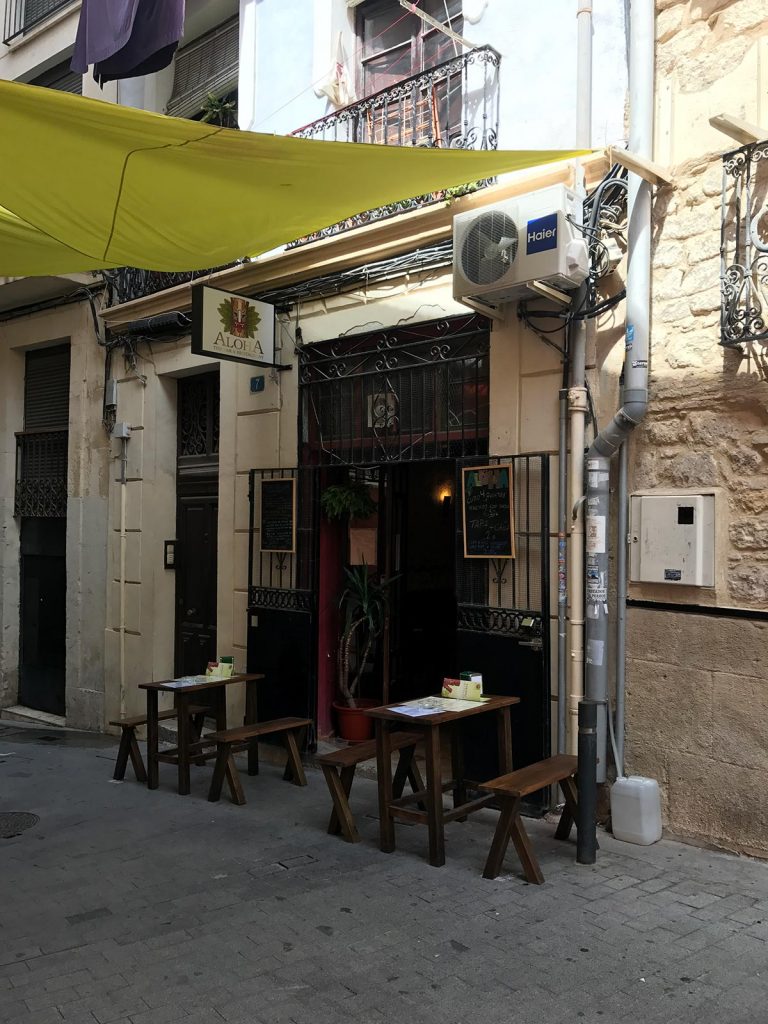 Small café in Alicante, Spain. Moldova - Romania - Alicante