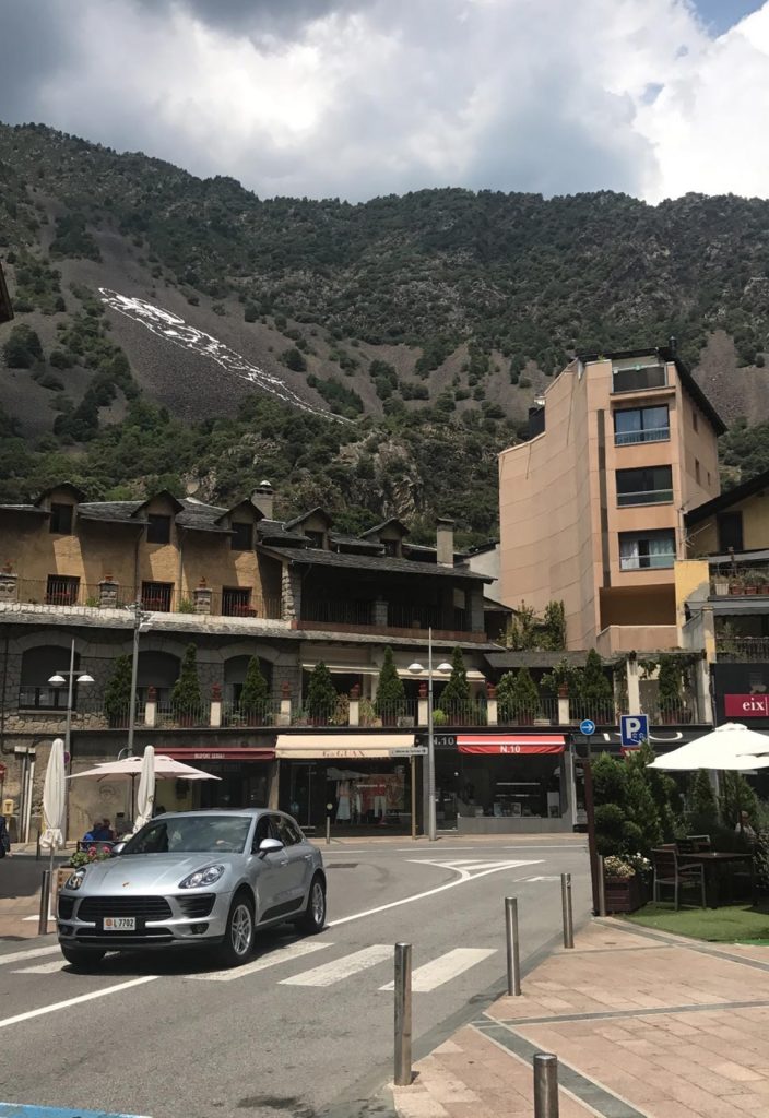 Street in Andorra la Vella, Andorra. Andorra, Barcelona & Malta